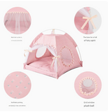 Pink Floral Portable Folding Pet Tent