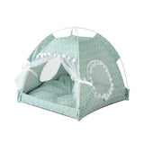 Green floral Portable Folding Pet Tent 35x35x30CM