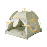 Fruit green floral Portable Folding Pet Tent