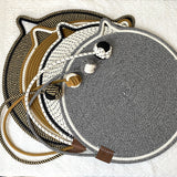 3 Pcs Purple Durable Cat Scratching Mat with Attached Toy Ball