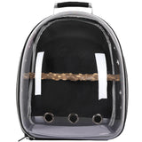 Black Pet Carrier Backpack - Large Capacity for Birds & Cats