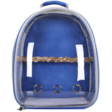 Blue Pet Carrier Backpack - Large Capacity for Birds & Cats
