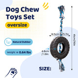 Red Interactive Tire Rope Dog Toy