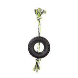 Green Interactive Tire Rope Dog Toy