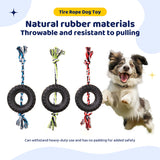 Green Interactive Tire Rope Dog Toy