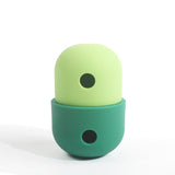 2 Pcs Light Green and Green Interactive Pet Treat Dispensing Ball