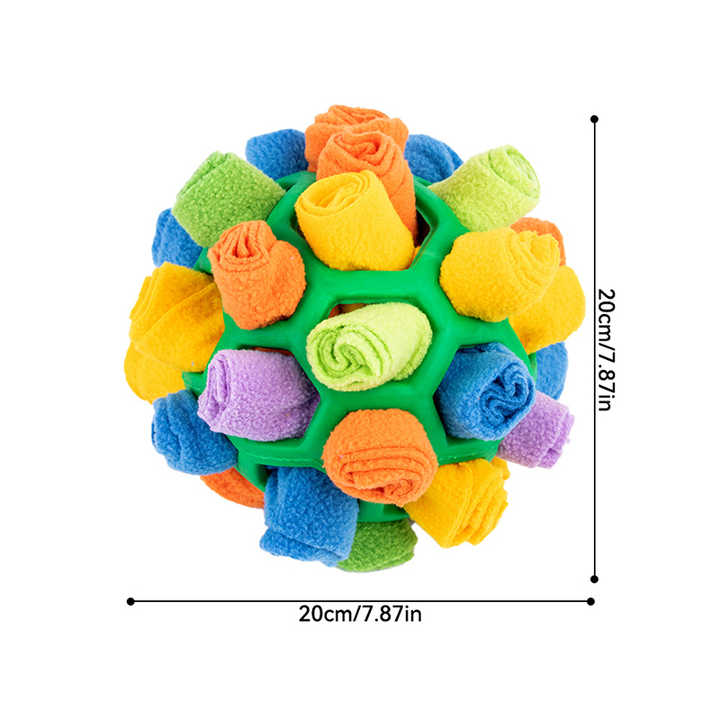 Green Interactive Pet Snuffle Ball for Dogs and Cats