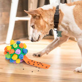 Green Interactive Pet Snuffle Ball for Dogs and Cats
