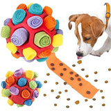 Purple Ball and Colourful Strips of Fabric Interactive Pet Snuffle Ball