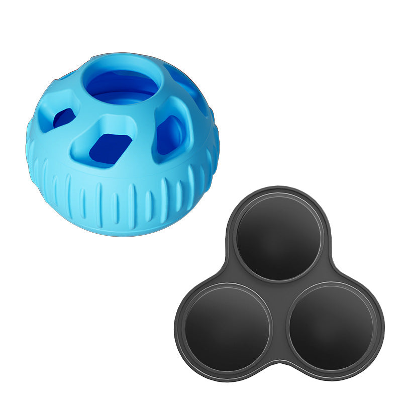 Blue Ball and Black Mould Pet Treat Dispensing Ball and Moulding Set
