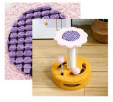 Yellow And Pink Sunflower Cat Scratching Post