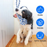 Black And Coloured Cotton Balls Interactive Bungee Dog Tug Toy