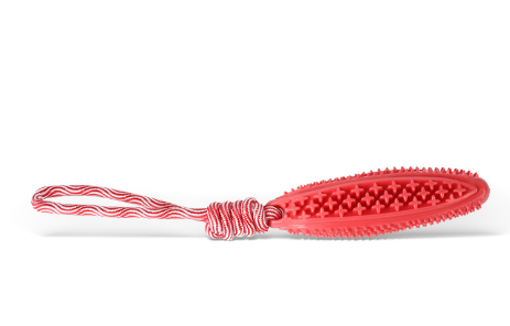 Red Star Long Olive Durable Cotton Rope Dog Toy Set (2-Pack)
