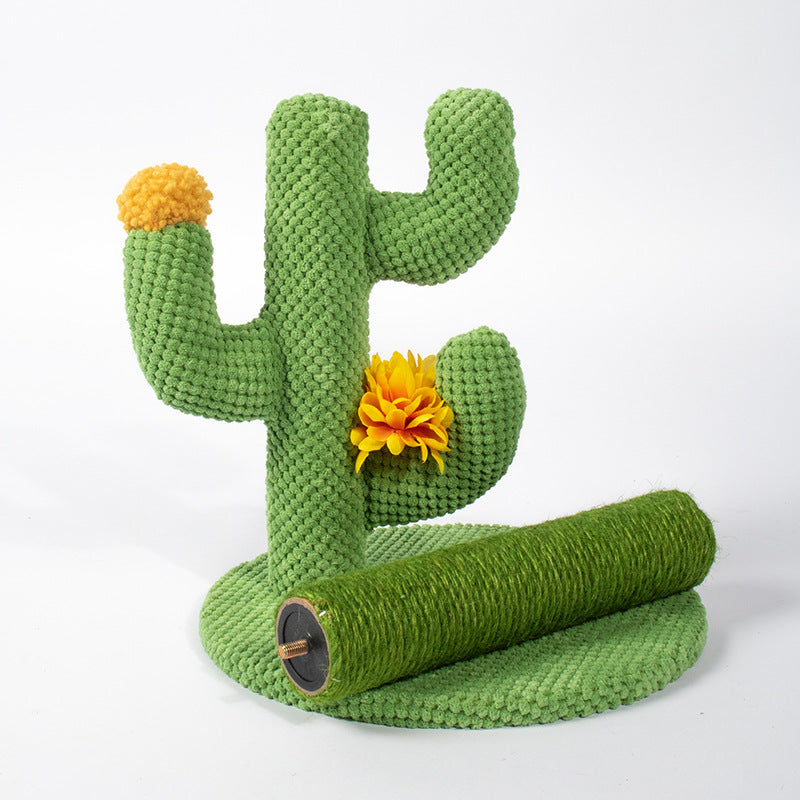 Cactus-Shaped Cat Scratching Post - Green
