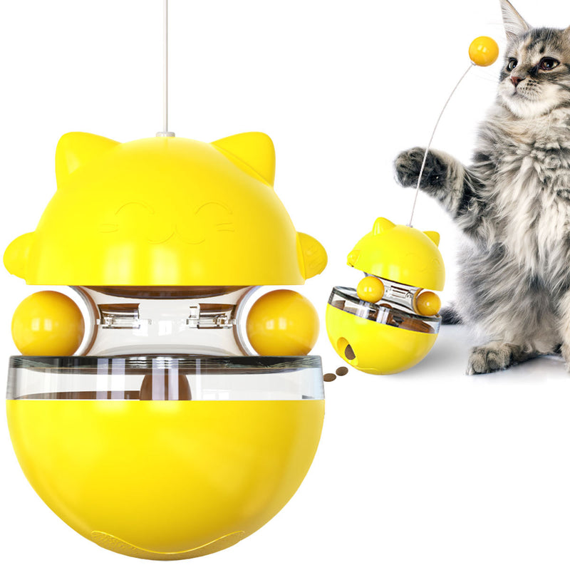 Cat Treat Dispensing Cup Toy (Yellow)