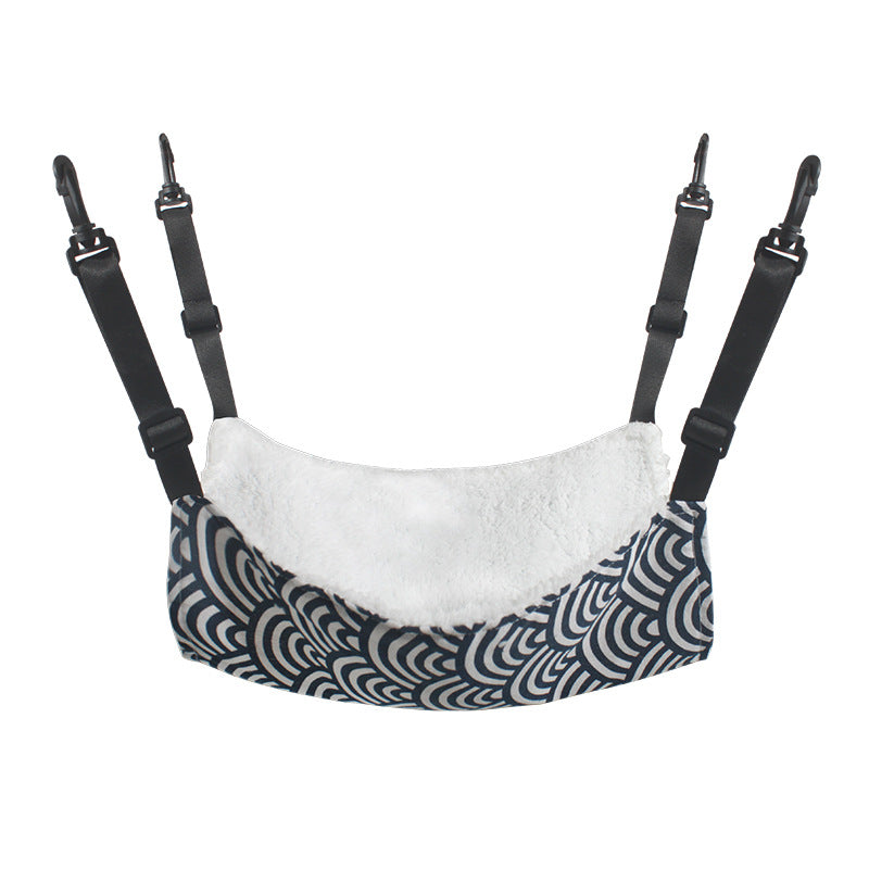 Cat Cage Hammock White and blue stripes