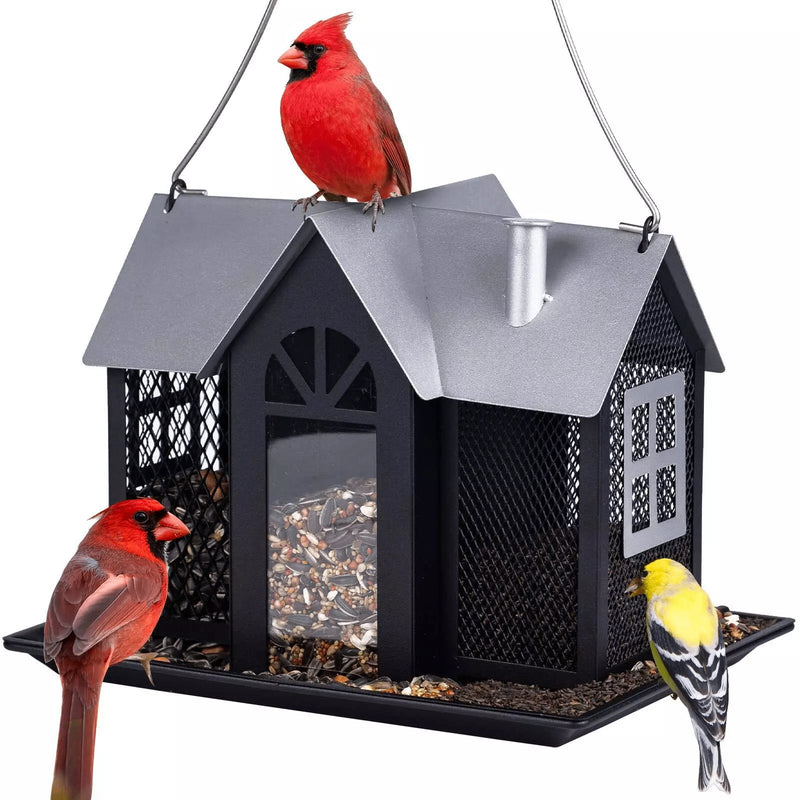 Charming House-Shaped Hanging Bird Feeder