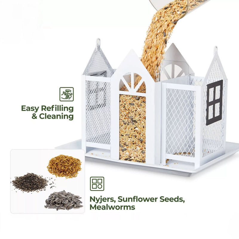 Charming House-Shaped Hanging Bird Feeder