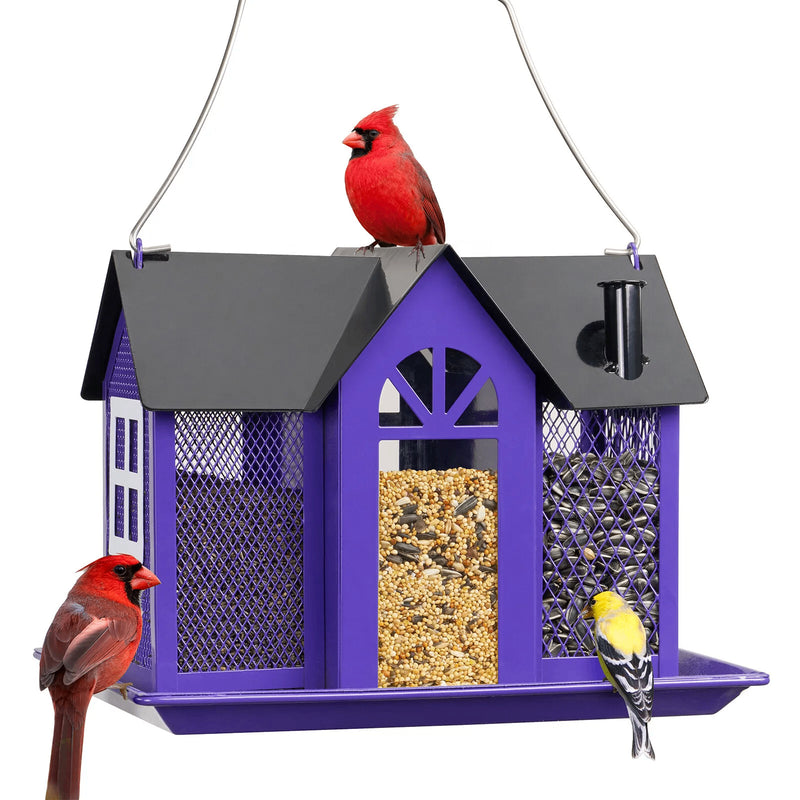 Charming House-Shaped Hanging Bird Feeder
