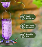 Purple Elegant Hanging Hummingbird Feeder