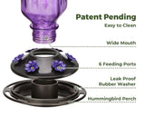 Purple Elegant Hanging Hummingbird Feeder