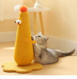 Yellow Adorable Chick Cat Scratching Post