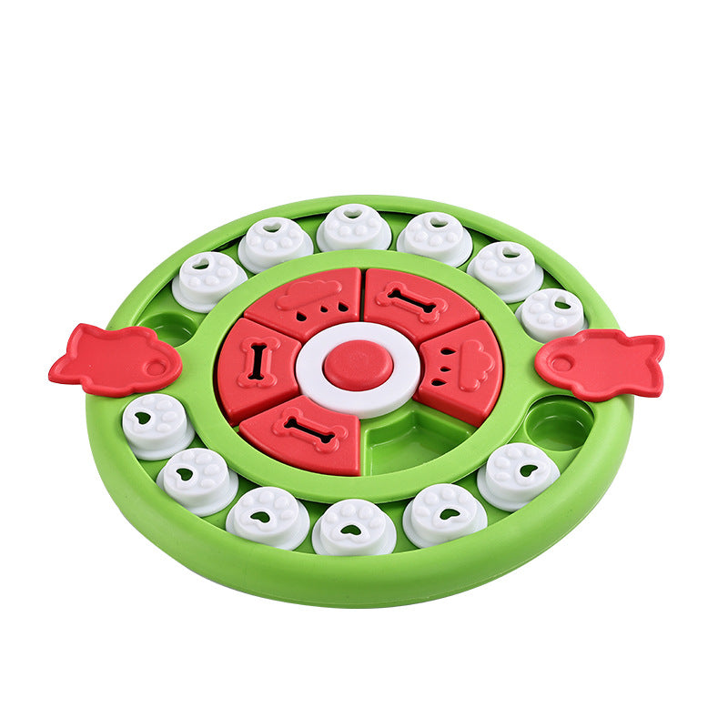 Green Interactive Pet Puzzle Feeder Toy