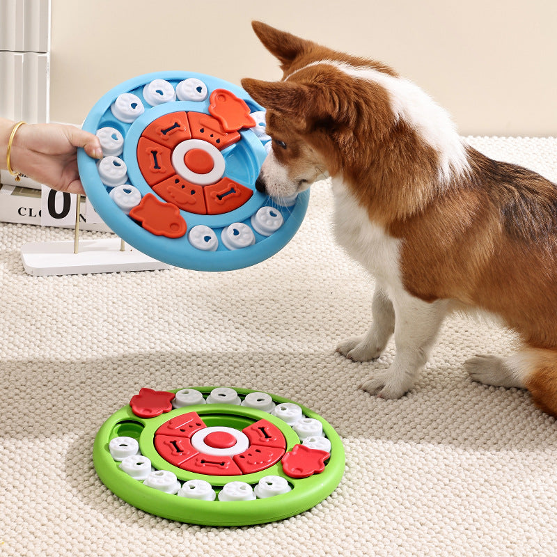 Blue Interactive Pet Puzzle Feeder Toy for Dogs and Cats