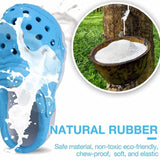 Size S Yellow Tough Slipper Dog Chew Toy - Natural Rubber Treat Dispenser & Teeth Cleaner for Interactive Play & Boredom Relief