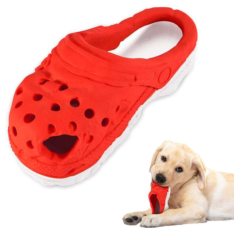Size S Red Tough Slipper Dog Chew Toy