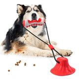 Red Interactive Dog Suction Cup Tug Toy