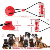 Red Interactive Dog Suction Cup Tug Toy