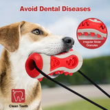 Red Interactive Dog Suction Cup Tug Toy
