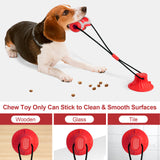 Red Interactive Dog Suction Cup Tug Toy