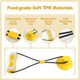 Yellow Interactive Dog Suction Cup Tug Toy