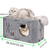 Foldable Felt Cat House for Cats and Small Dogs