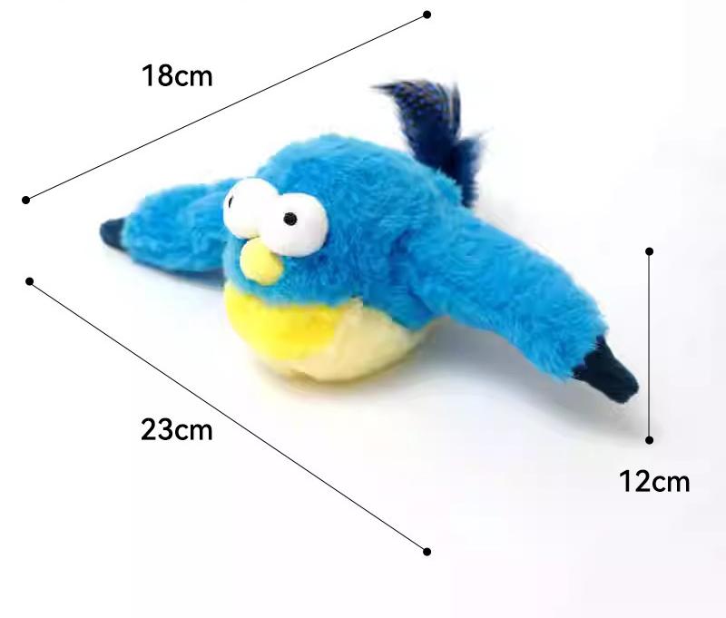 Interactive Flapping Wing Bird Toy for Cats & Dogs (Bondi Blue Bird)