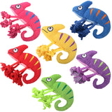 2 Pcs Red Interactive Plush Chameleon Dog Toy