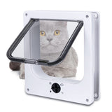 4-Way Locking Pet Flap Door for Cats and Small Dogs