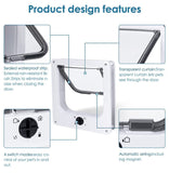 4-Way Locking Pet Flap Door for Cats and Small Dogs