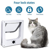 4-Way Locking Flap Door for Cats and Small Dogs