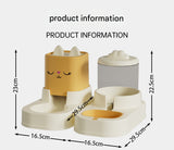 Yellow Automatic Pet Feeder and Water Dispenser Set