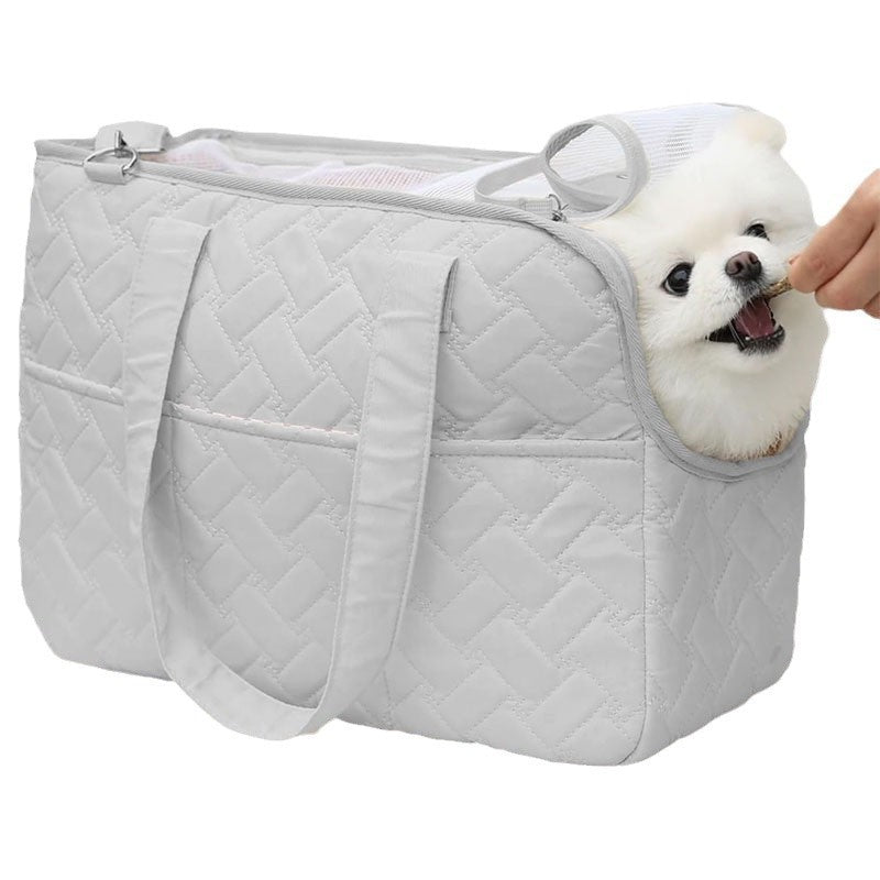 Grey Pet Carrier Bag - for Cats and Small Dogs