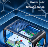 Black Modern Desktop Aquarium & Turtle Tank