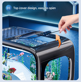 Black Modern Desktop Aquarium & Turtle Tank