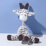 White Goat Cuddly Squeaky Dog Chew Toy