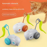Interactive Smart Cat Toy Car - USB Rechargeable (orange)