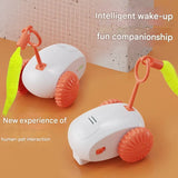 Interactive Smart Cat Toy Car - USB Rechargeable (orange)