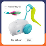 Interactive Smart Cat Toy Car - (Blue)
