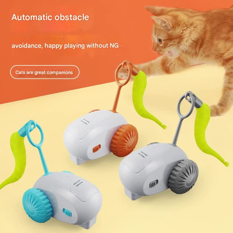 Interactive Smart Cat Toy Car - (Blue)